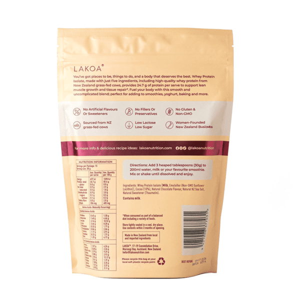 LAKOA Whey Protein Isolate Chocolate - Image 3