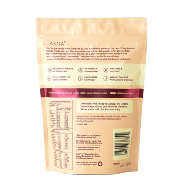LAKOA Whey Protein Isolate Salted Vanilla - Image 3